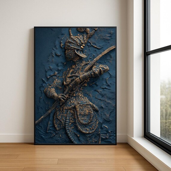 Magician Wall Art Print Abstract Wizard In Mystic Fantasy Painting