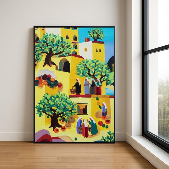 Palestine Art Print Palestinian Wall Collection Middle Eastern Decor Abstract Traditional Designs