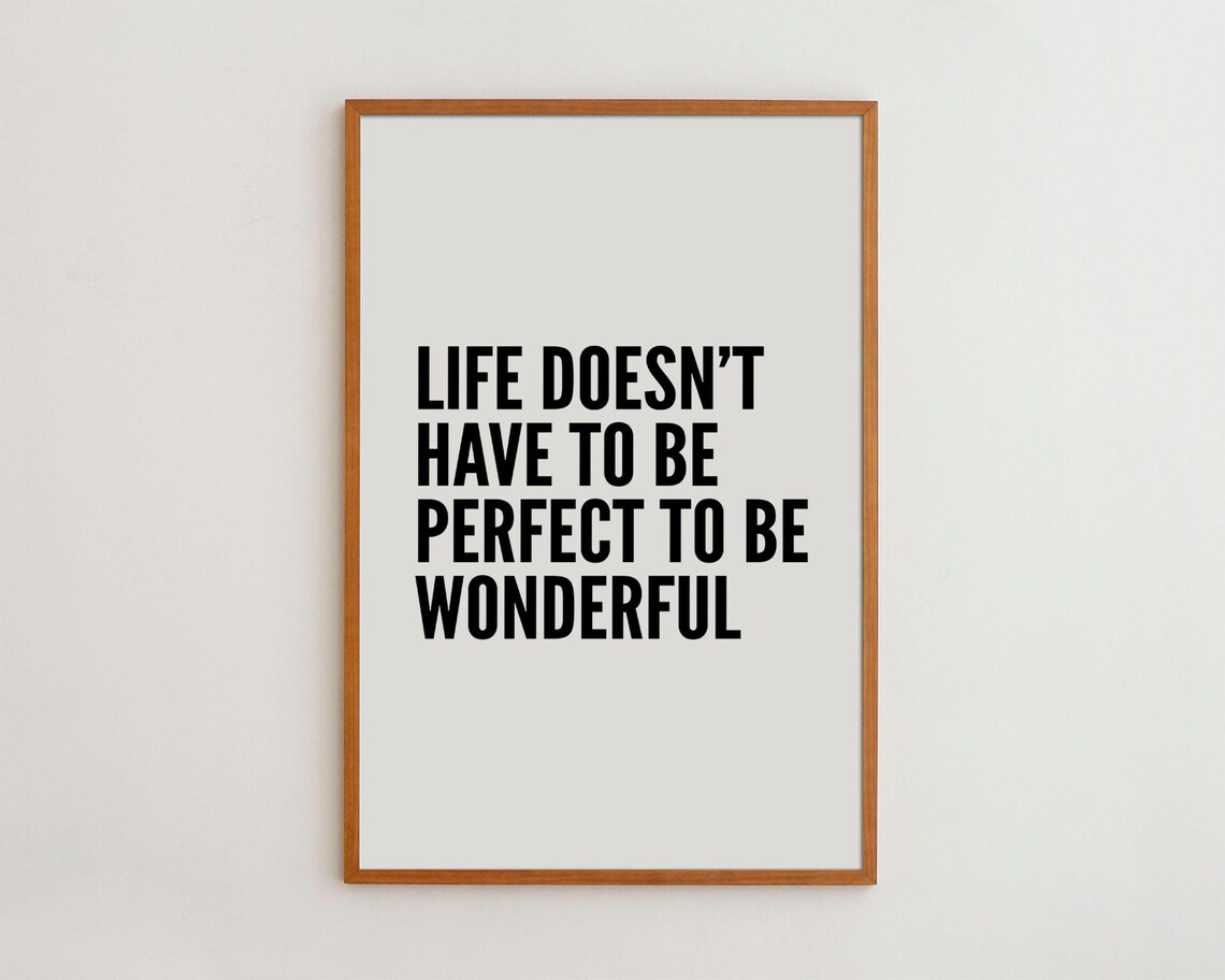 Inspirational Quote Minimalist Typography Art Print