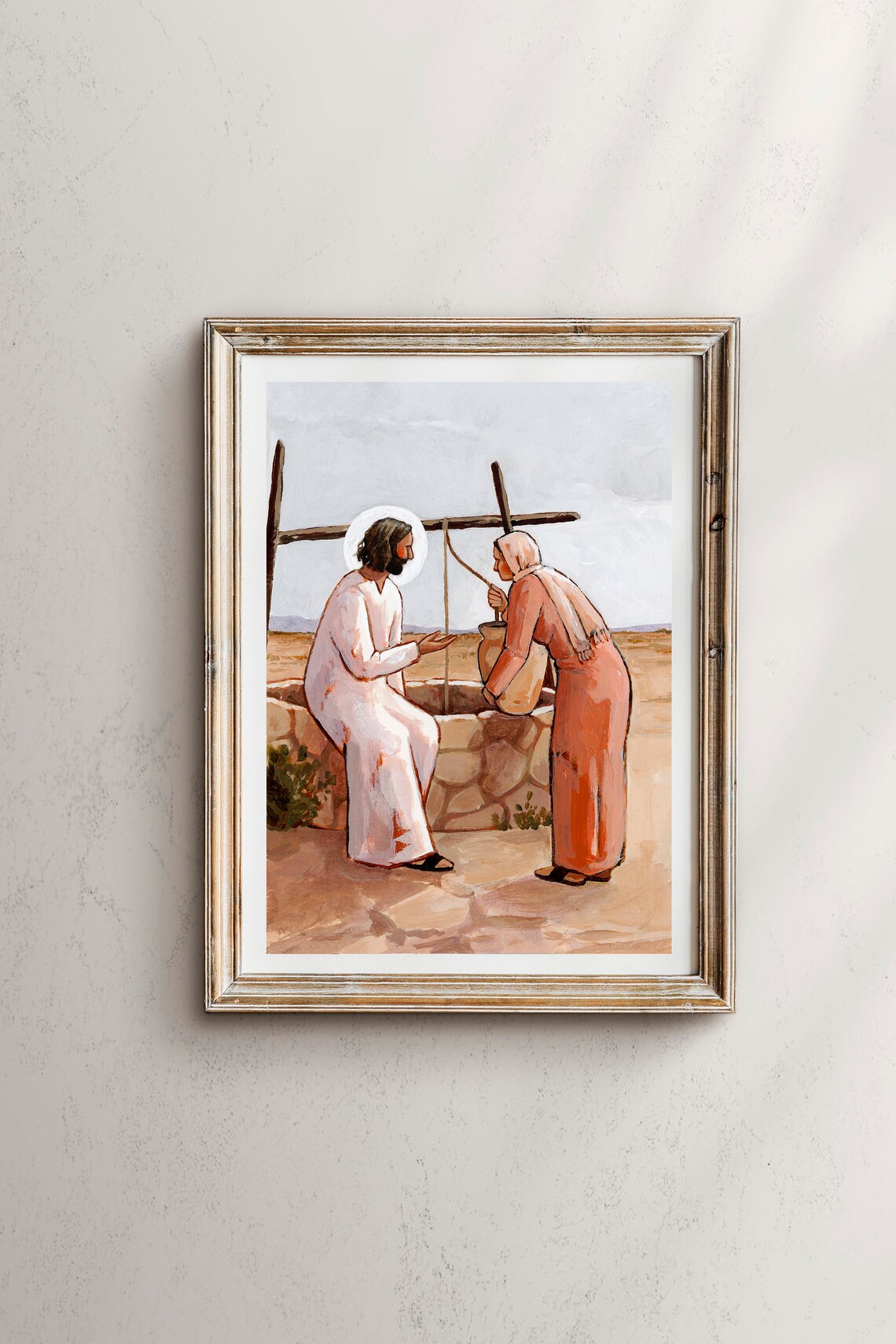 Jesus At The Well, Samaritan Woman Art Print