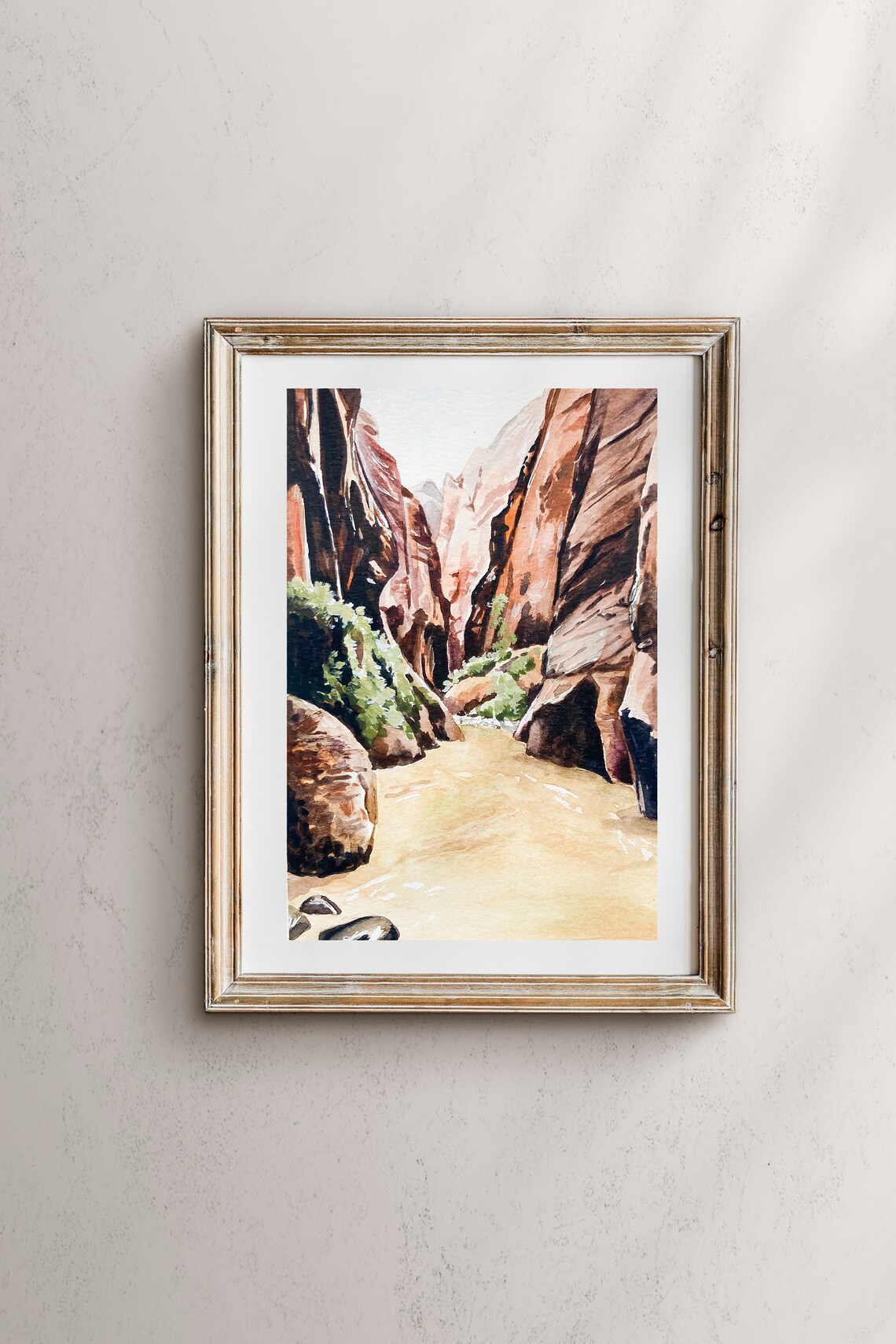Zion National Park, Utah Watercolor Landscape Art