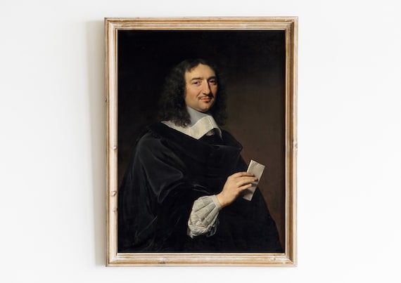 Jean Baptiste Colbert 17th Century Baroque Oil Portrait Vintage Poster