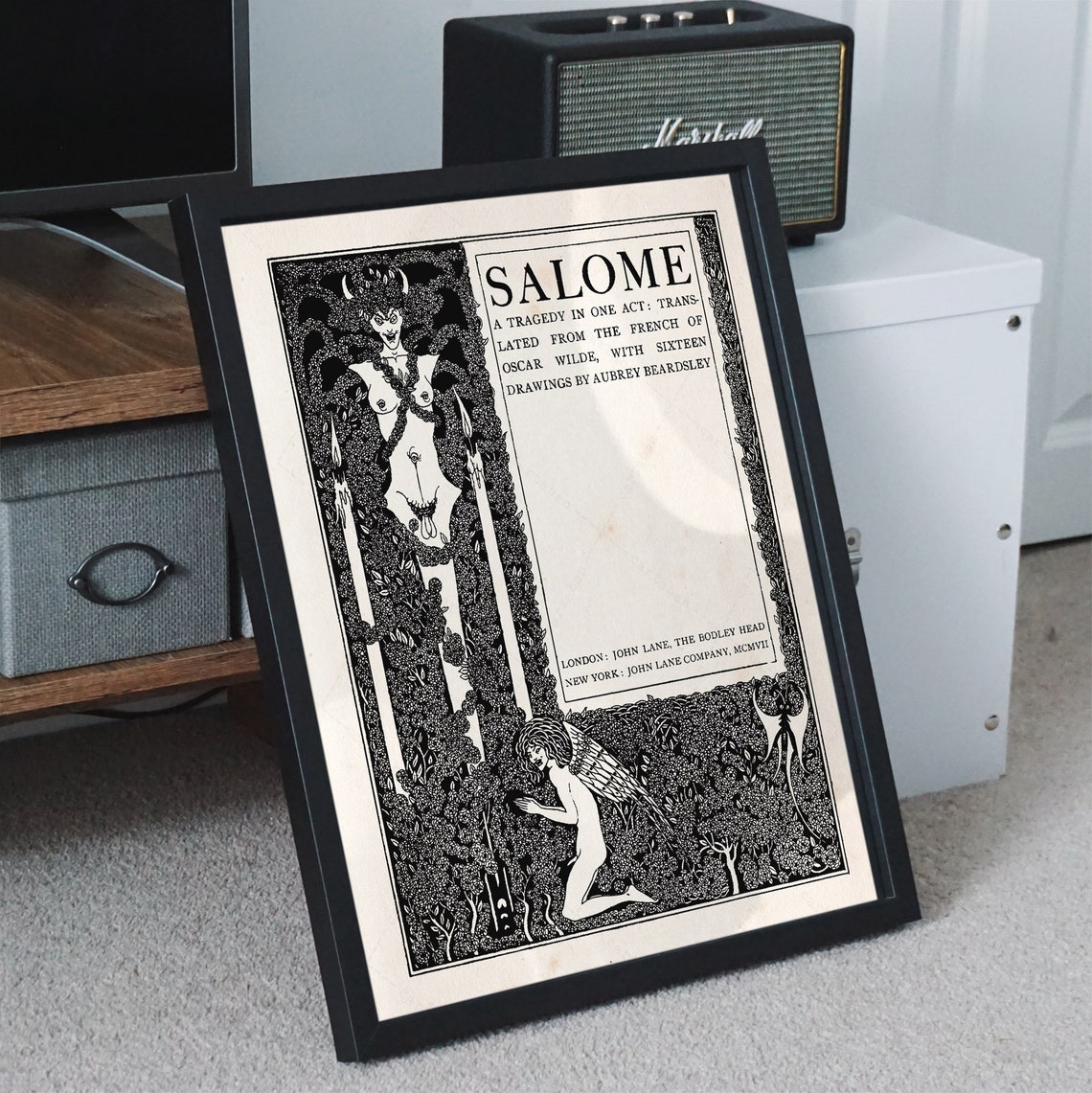 Oscar Wilde Salome 1907 Title Page Aubrey Beardsley Vintage Art Print - Image 2
