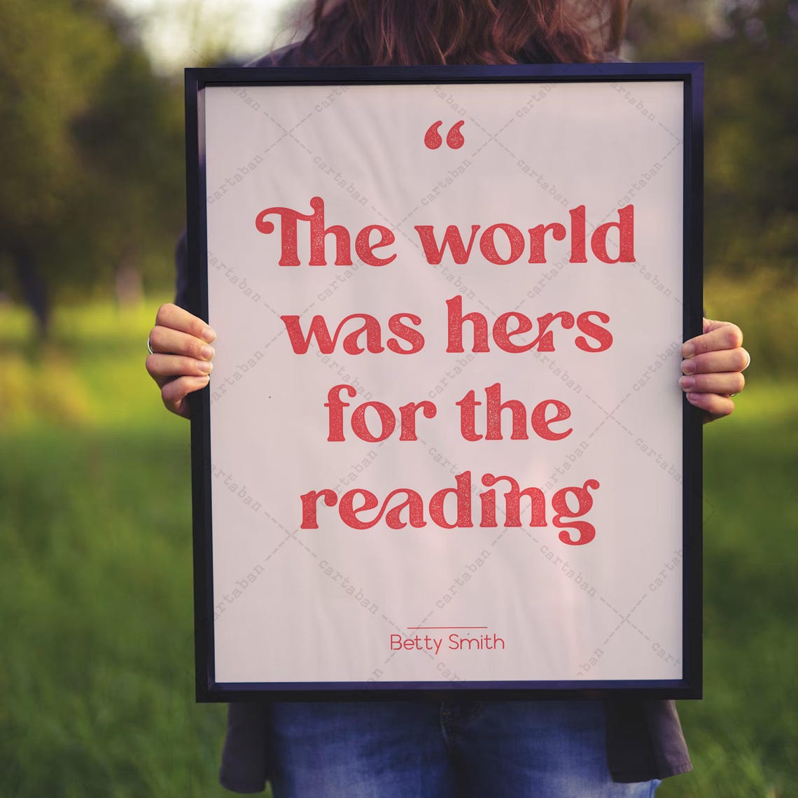 Betty Smith The World Was Hers For The Reading Pink Retro Quote Poster - Image 3
