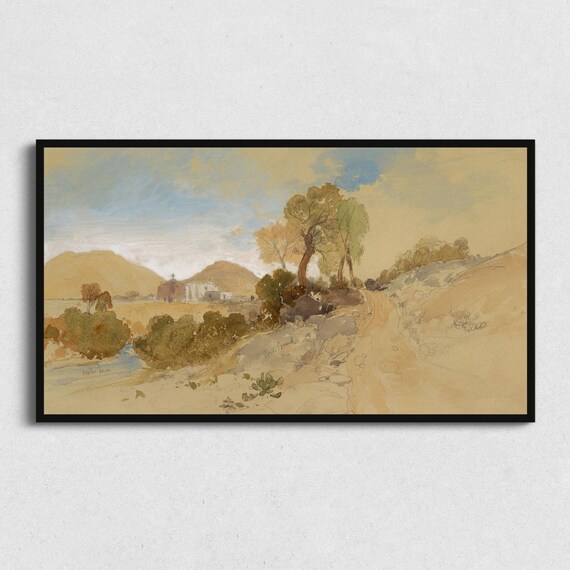 Vintage Desert Landscape Art Print