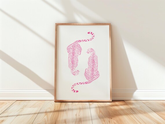 Preppy Pink Wall Print Art Girl Bedroom Decor Trendy Girly Prints