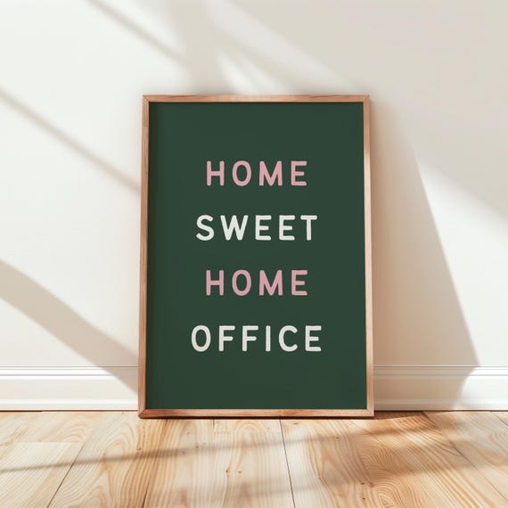 Home Office Wall Print Art Cute Decor Work Poster From