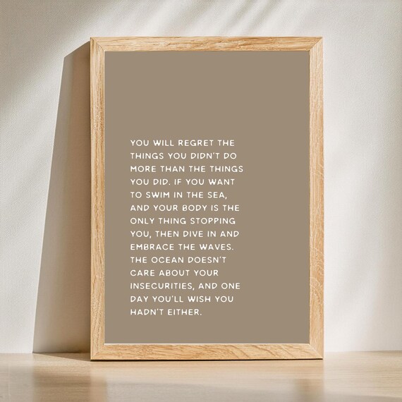 Embrace The Waves Seize The Day Inspirational Therapy Quote Poster
