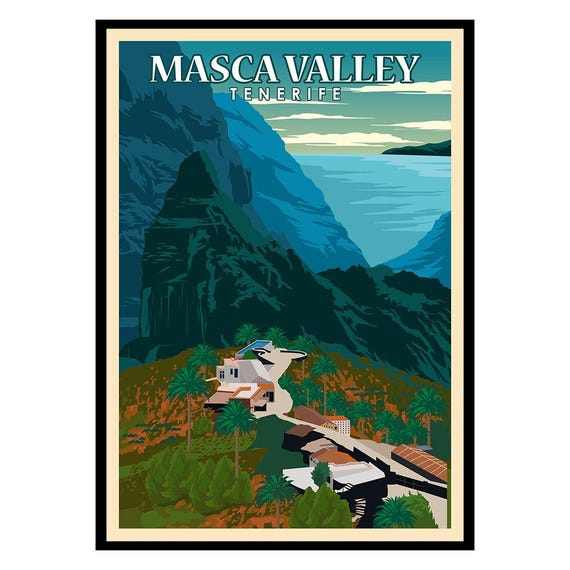 Tenerife Poster Masca Valley Art Print