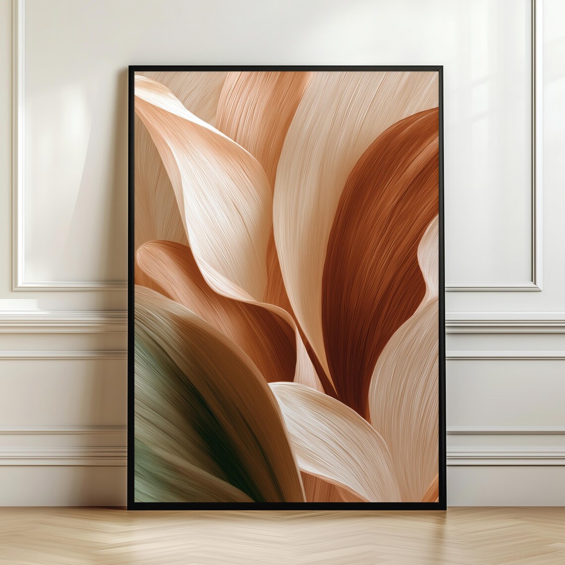 Neutral Abstract Botanical, Modern Minimalist Art Print
