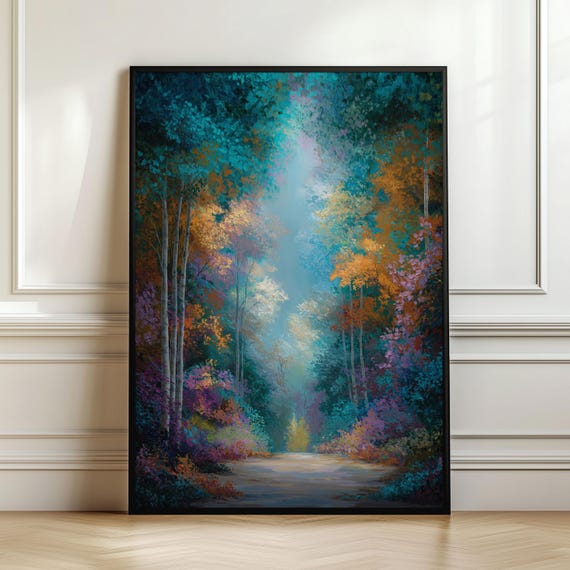 Enchanted Woodland Path, Fantasy Forest Art Print