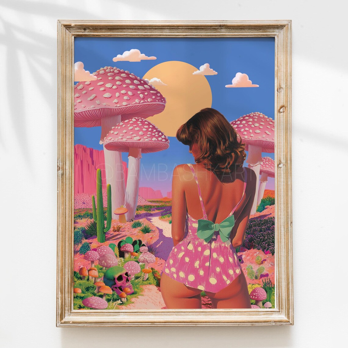 Lost V4 Psychedelic Mushroom Desert Landscape Art Print