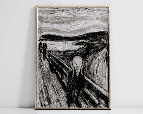 Dark Academia Wall Art Goth Decor Scary Halloween Prints Scream Gothic Poster Moody Dark Cottagecore Occult
