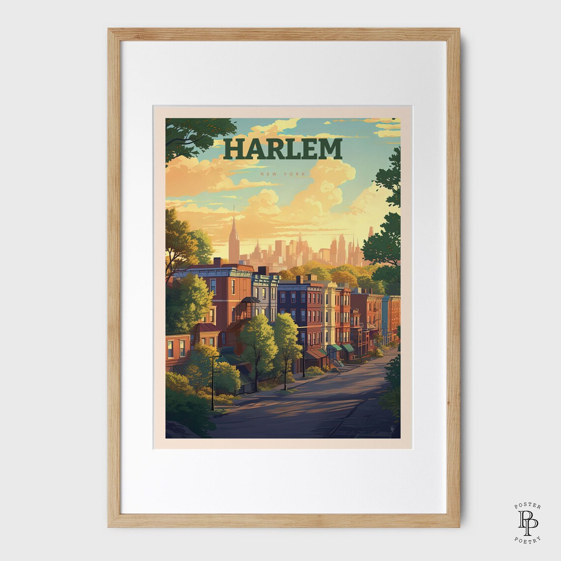 Harlem New York Retro Travel Poster Art Print - Image 4