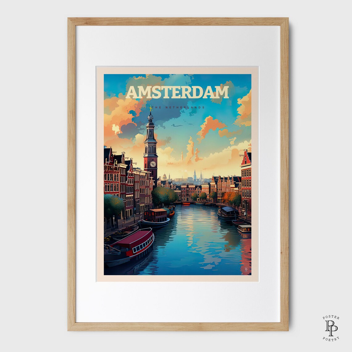 Amsterdam Vintage Travel Poster Print, Netherlands - Image 4