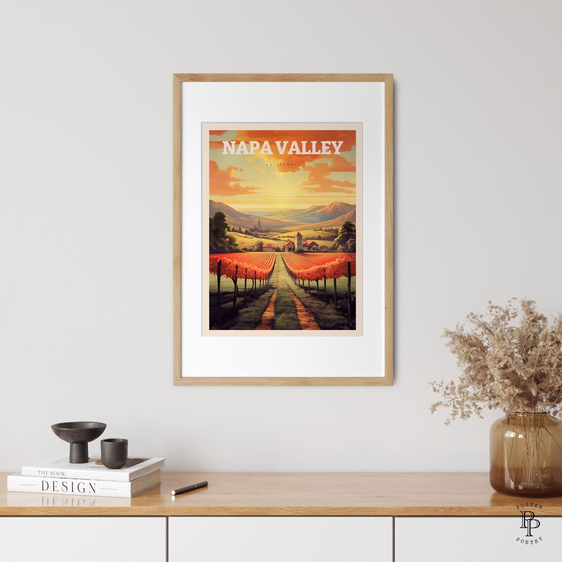 Napa Valley California Wine Country Travel Poster - Image 3
