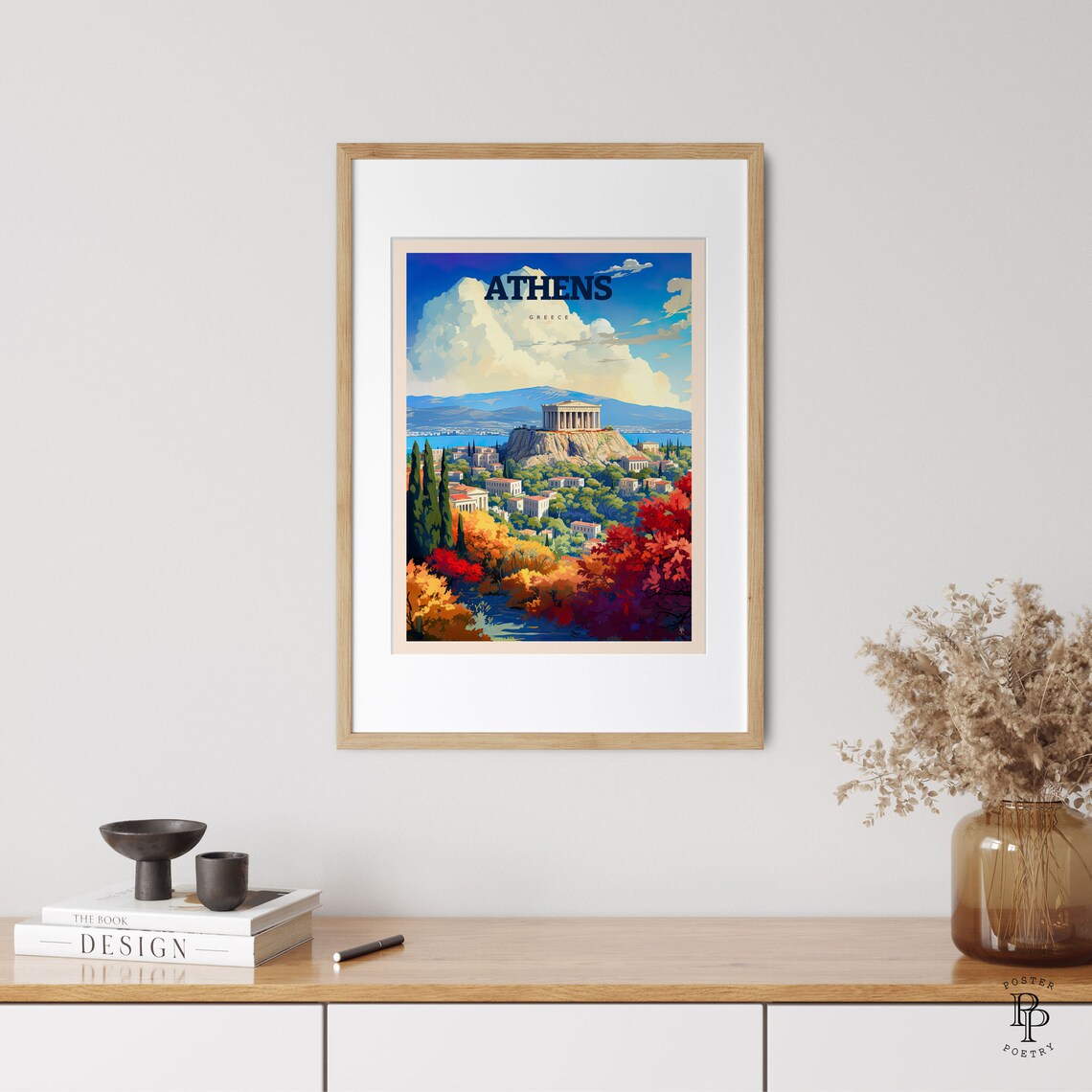 Athens Greece Acropolis Parthenon Hill City View Travel Poster - Image 4