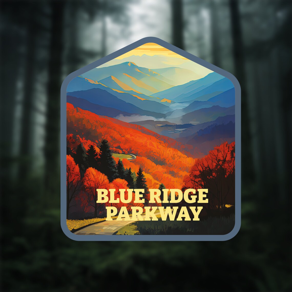 Blue Ridge Parkway Travel Poster, Appalachian Nature