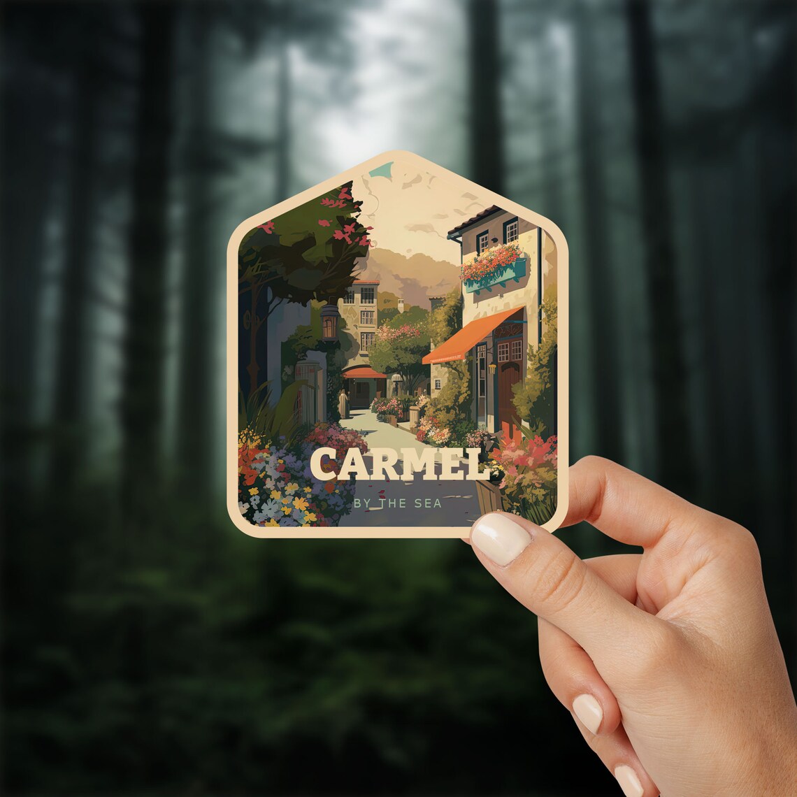 Carmel By The Sea California Surf Travel Sticker - Image 2