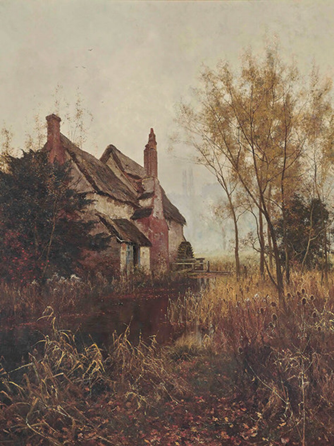 Autumn Landscape Painting, Cottagecore Decor Art Print - Image 4