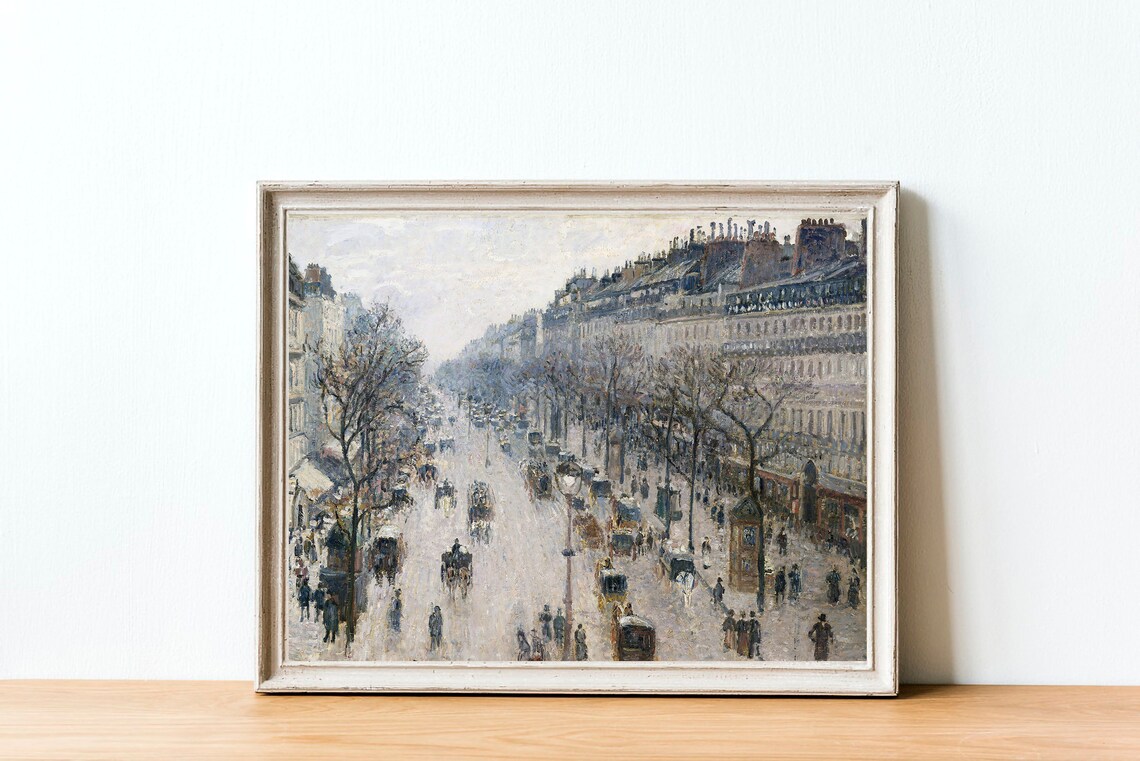 Winter Cityscape Vintage Architecture Art Print - Image 2