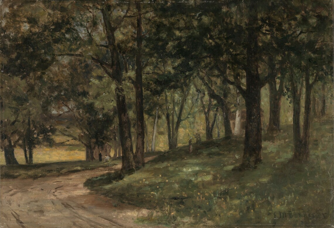 Vintage Forest Landscape, Country Oil Painting Art Print - Image 4