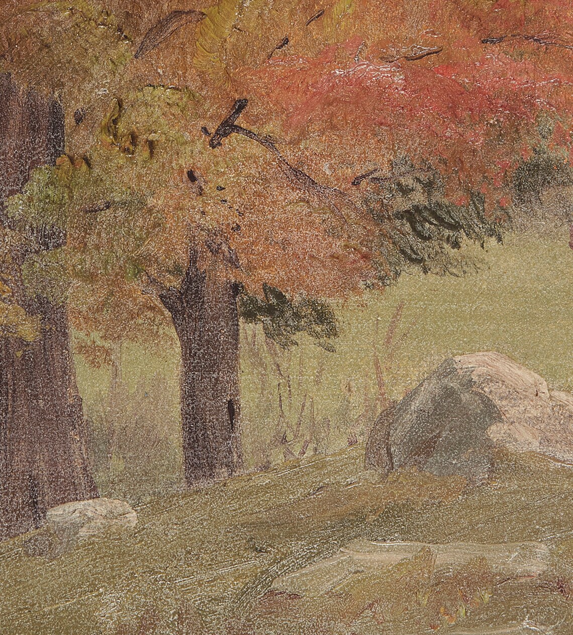 Autumn Tree Oil Painting, Vertical Landscape Art Print - Image 4