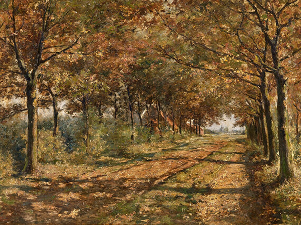 Fall Landscape - Vintage Art - Image 3