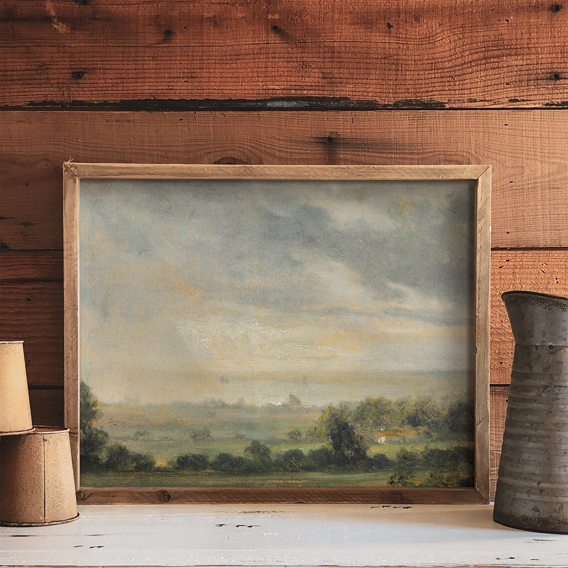 Vintage Landscape - Farmhouse Art - Image 2
