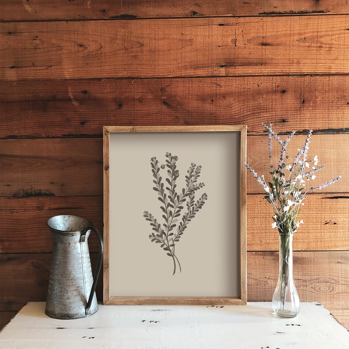 Botanical Branch Drawing, Simple Flower Art Print - Image 2