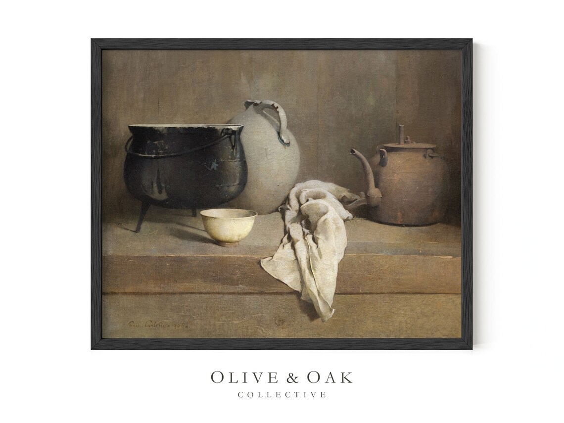 Farmhouse Kitchen Vintage Rustic Kitchen Painting - Image 2