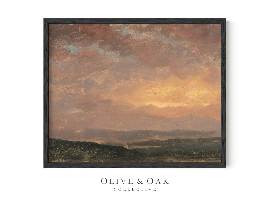 Cloud Oil Painting Art Print, Farmhouse Nursery - Image 2