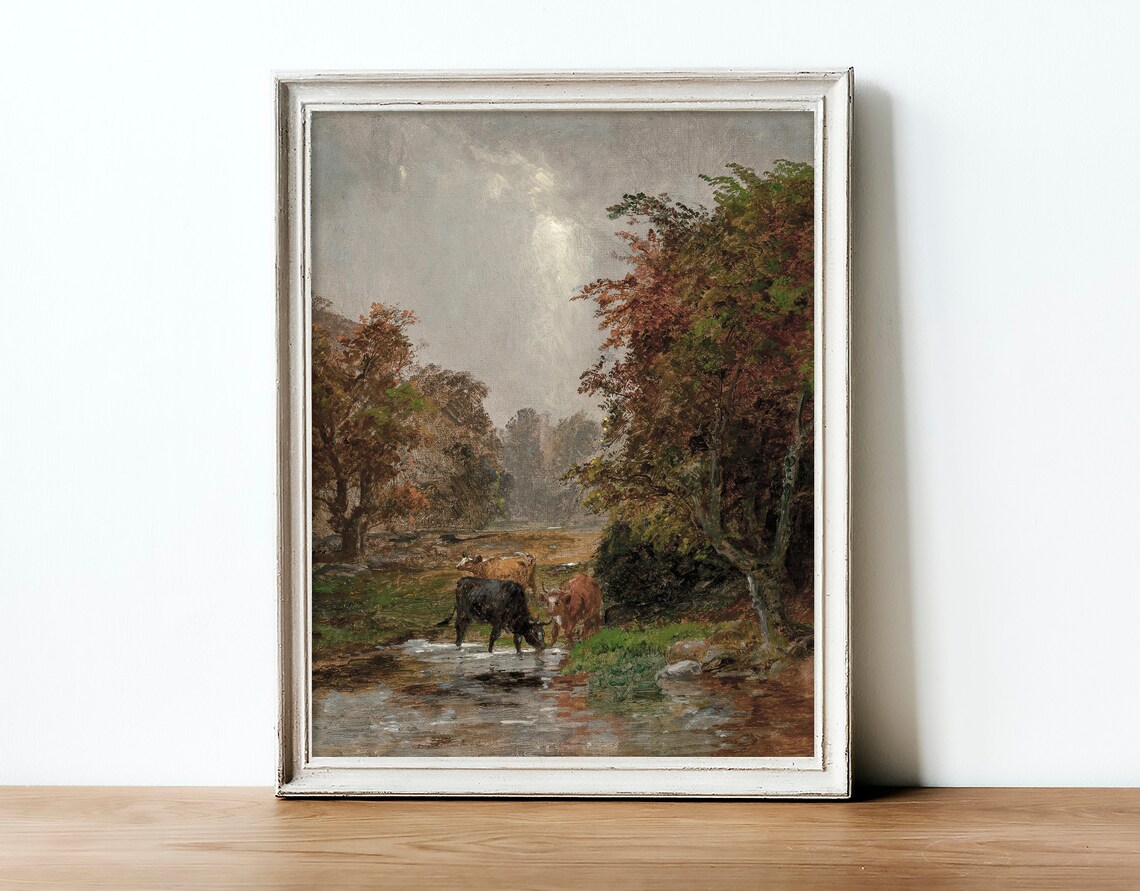 Farm Landscape Painting, Fall Farmhouse Decor Art Print - Image 2