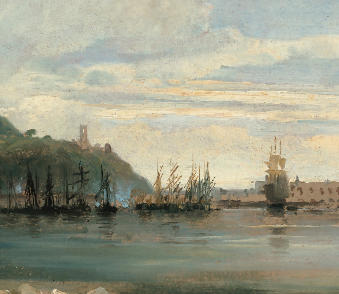 Coastal Landscape Oil Painting, Art Print - Image 3