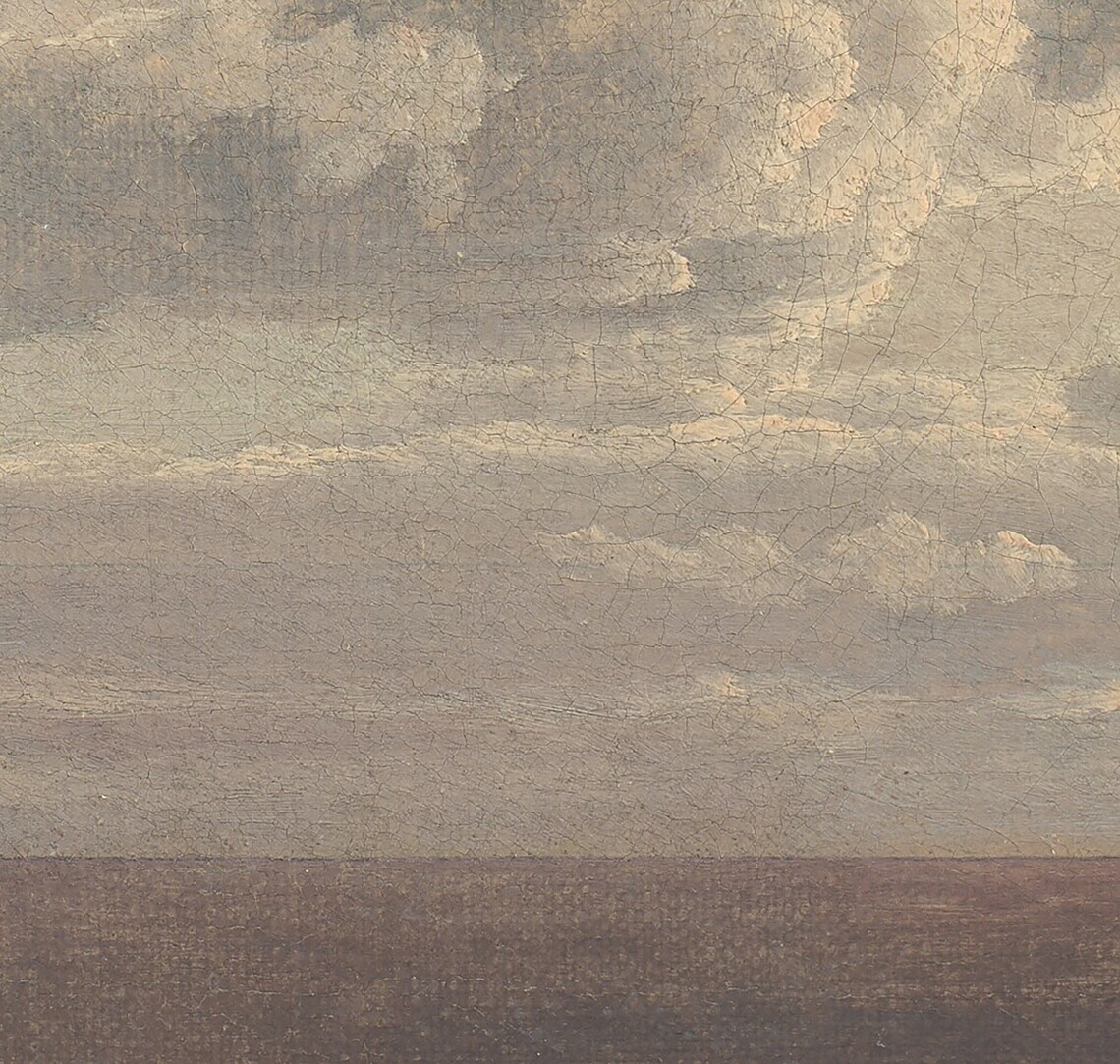 Cloud Oil Painting Print Vintage Neutral Nursery Sky Wall Art 255 - Image 4
