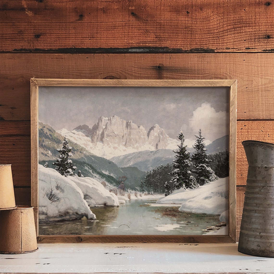 Winter Landscape Painting, Snowy Landscape Art Print - Image 3