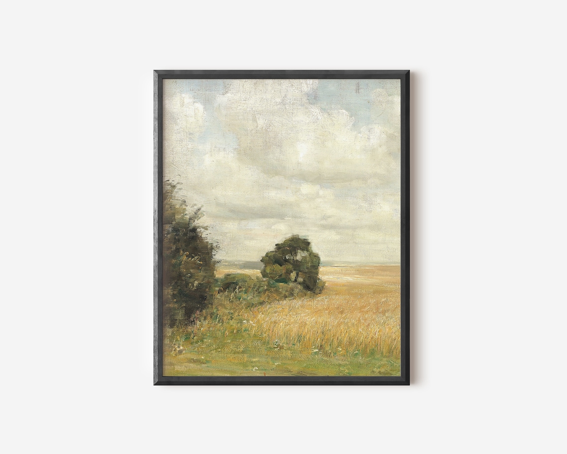 Wheat Field Painting, Farmhouse Country Decor Art Print - Image 3