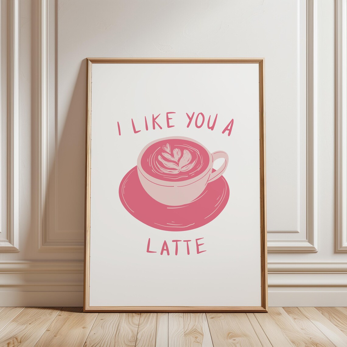 I Like You A Latte Coffee Love Poster - Image 2