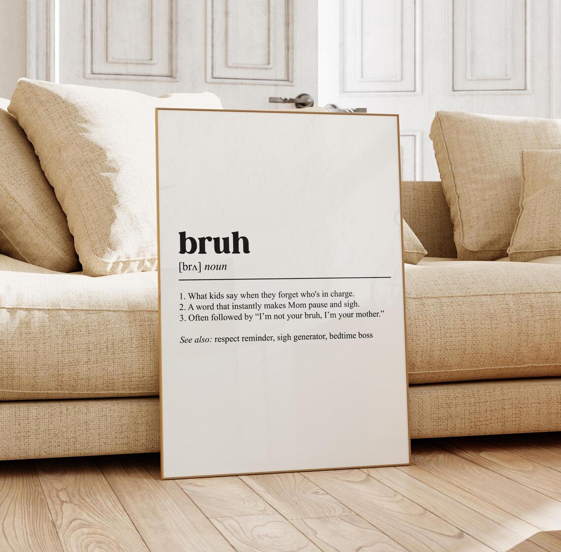 Bruh Definition Kids Family Motherhood Mum Gift - Image 2