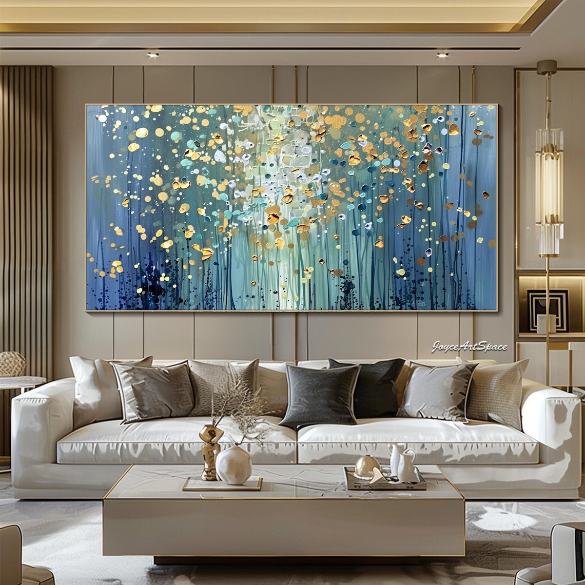 Abstract Forest Oil Painting, Modern Wall Art Print - Image 3