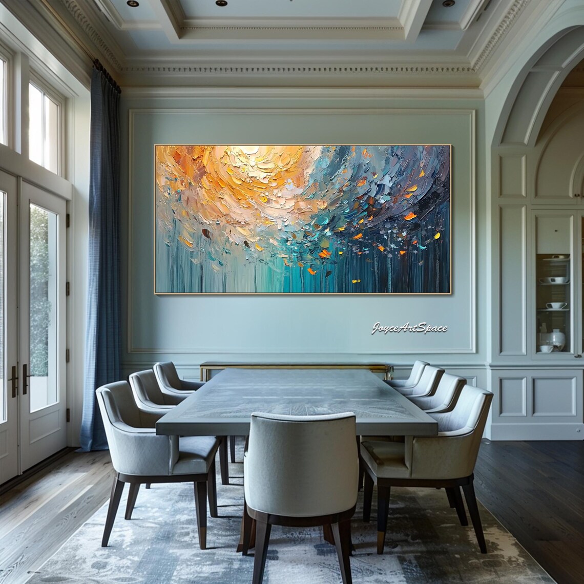 Abstract Boho Oil Painting, Textured Wall Art Print - Image 3