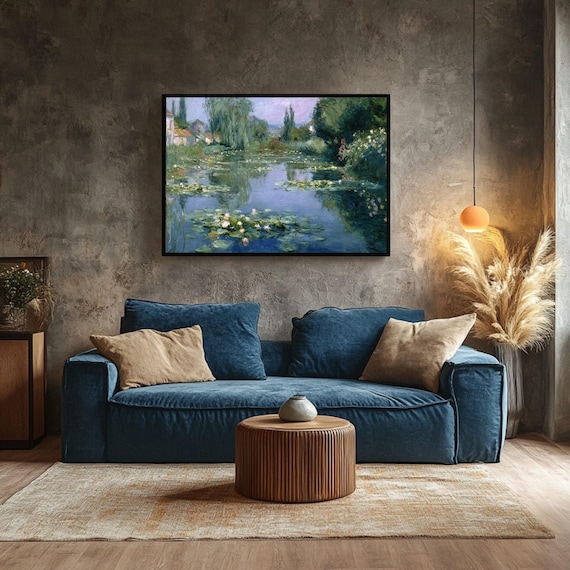 Water Lilies Pond Impressionist Garden Painting Floral Art Poster
