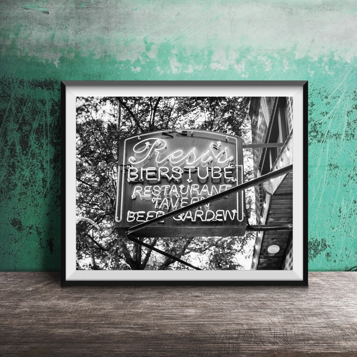 Resi's Bierstube Restaurant Tavern Beer Garden Neon Sign Poster - Image 2