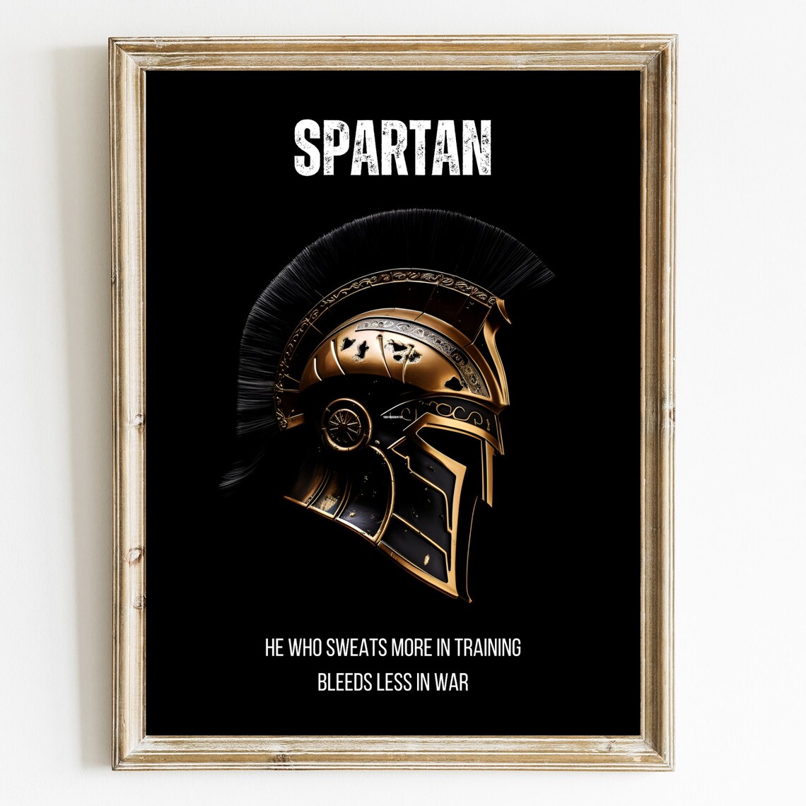 Spartan Motivation Wall Art, Leonidas Workout Print