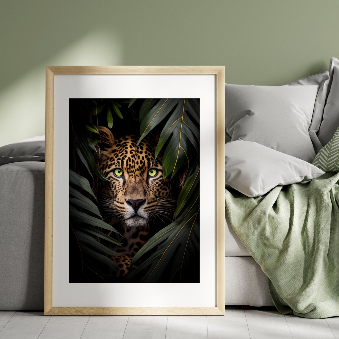 Leopard Wall Art Poster Print, Big Cat Portrait - Image 3