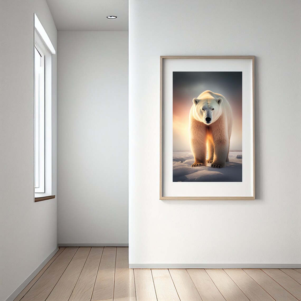 Polar Bear Portrait Art Print, Bear Nursery Decor - Image 3