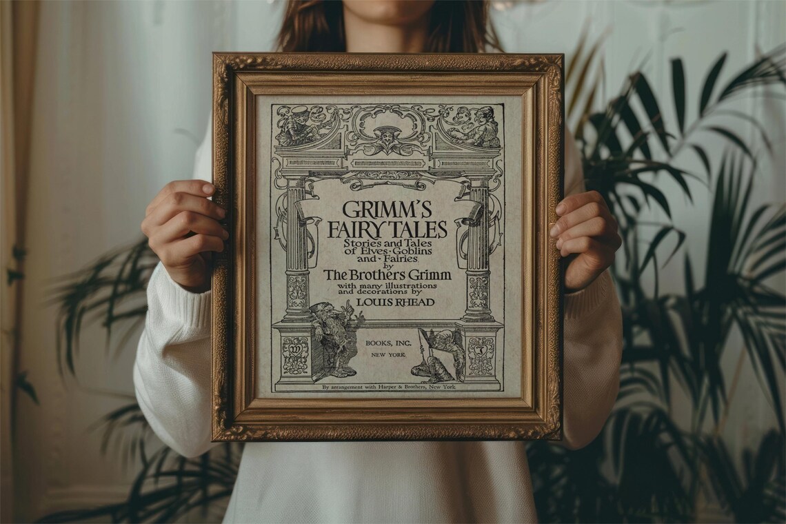 Grimms Fairy Tales Vintage Book Art Print - Image 2