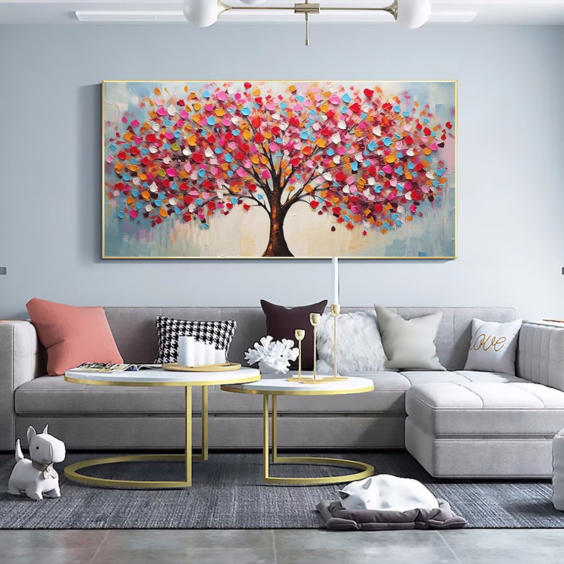 Tree of Life Rainbow Blossom Wide Palette Knife Growth Poster - Image 2