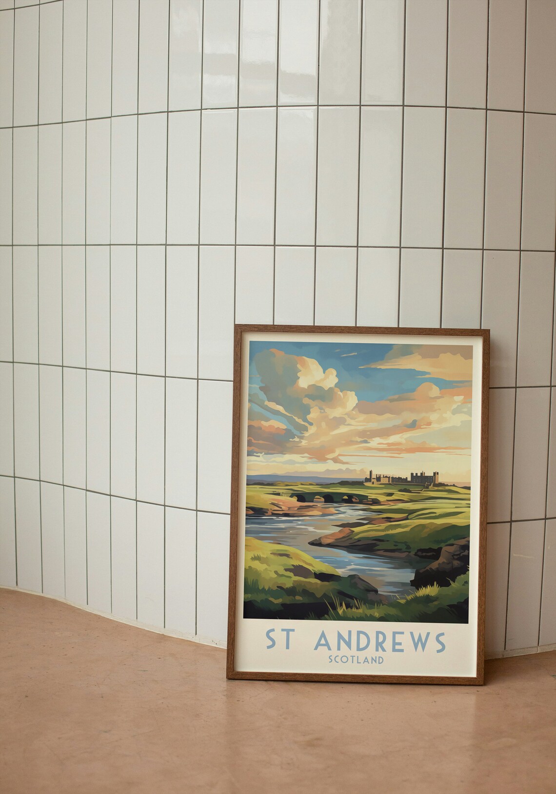 St Andrews Golf Course Print Scotland Golf Poster Home Decor Retro Wall Art Wedding Gift Birthday Gift Print - Image 2