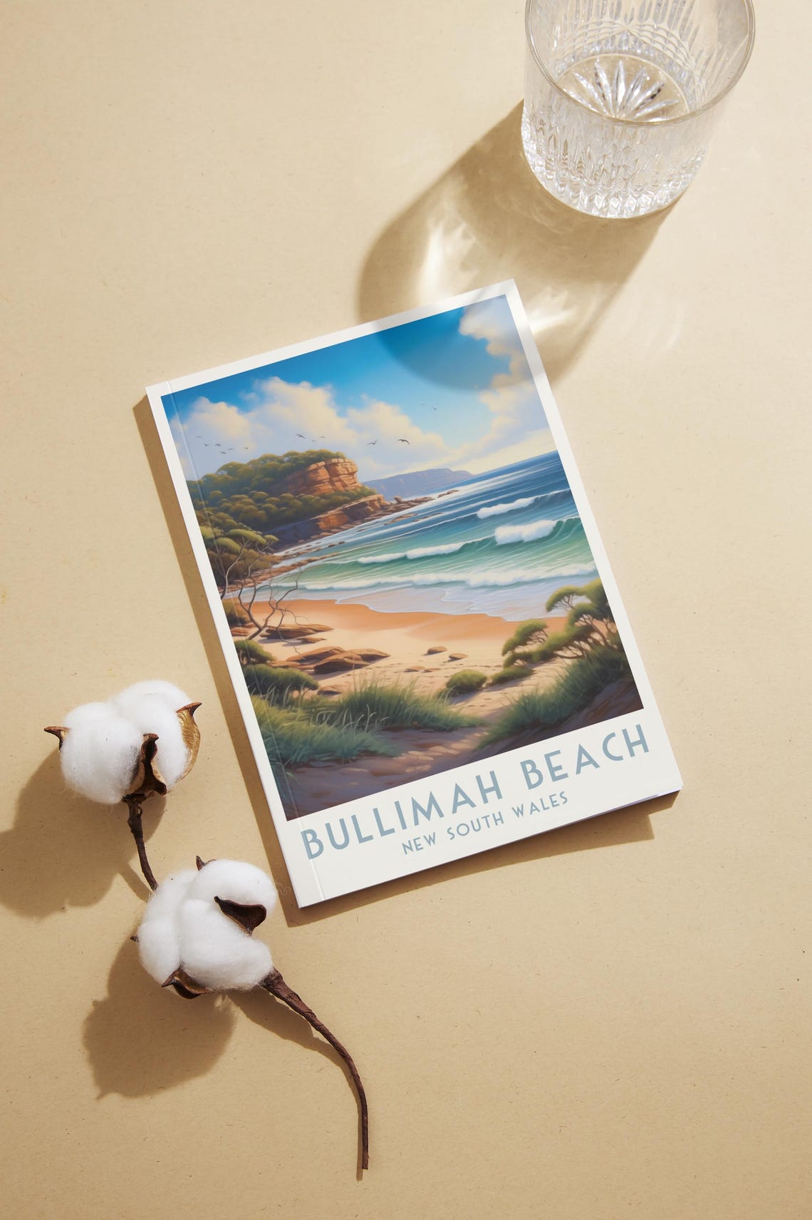 Bullimah Beach New South Wales Golden Cliffs Surf Waves Travel Poster - Image 3
